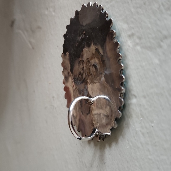 Stunning Large Native American Zuni Turquoise Cluster Pendant ππ©Ά - Picture 6 of 11